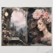 Lady Pink Blackビクトリアン Junk Journalページ (裏面)