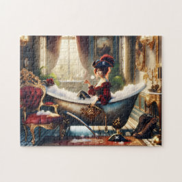 Lady Pirate Bathtub Victorian Nautical Bath Decor ジグソーパズル