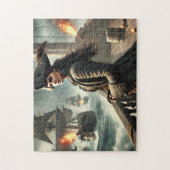 Lady Pirate Nautical War Ocean Ship Scene ジグソーパズル (縦)