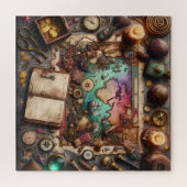 Lady Pirate Treasure Map Nautical Adventure ジグソーパズル (横)