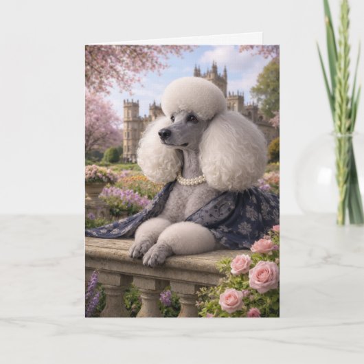 Lady Rose, Poodle Blank Card カード (正面)