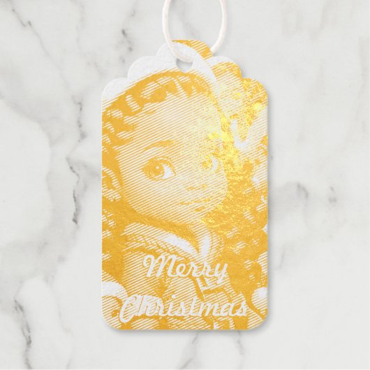 Lady Santa Foil Gift Tag ギフトタグ (正面)