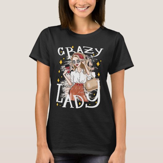 Lady Shopping Sarcastic Joke Saying Tシャツ (正面)