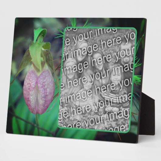 Lady Slipper Orchid独自の写真を作成 フォトプラーク (側面)