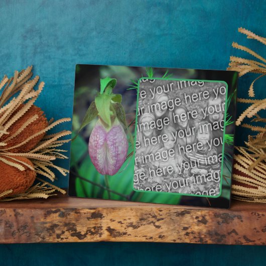 Lady Slipper Orchid独自の写真を作成 フォトプラーク (側面)