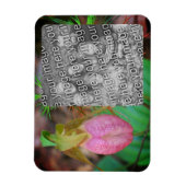 Lady Slipper Orchid Frame写真を追加 マグネット (縦)