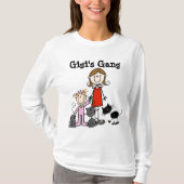 Lady, Small Girl, Three Cats Tシャツ (正面)