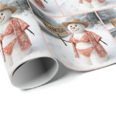 Lady Snowman Hitchhiking with a Florida Sign ラッピングペーパー (ロールコーナー)