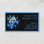 Lady Surrounded by Splashing Water Illustration 名刺 (正面)