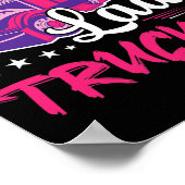 Lady Trucker Truck Driver Trucking  ポスター (角)