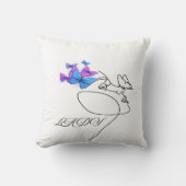Lady Typography Throw Pillow – Chic & Stylish Home クッション (正面)