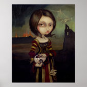 Lady with a Bosch Egg lowbrow gothic Art Print ポスター (正面)