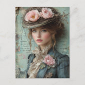 Lady with a Nature Hat ポストカード (正面)