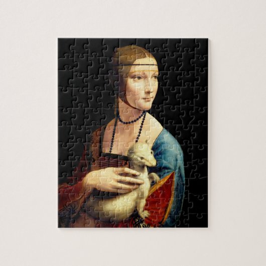Lady with an Ermine by Leonardo Da Vinci ジグソーパズル (縦)