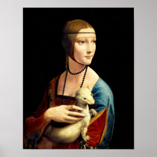Lady with an Ermine by Leonardo Da Vinci ポスター