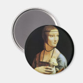 Lady with an Ermine by Leonardo da Vinci マグネット (正面/裏面)