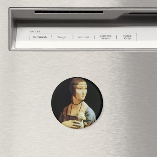 Lady with an Ermine by Leonardo da Vinci マグネット (インサイチュ (食洗機))