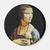 Lady with an Ermine by Leonardo da Vinci マグネット (正面)