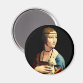 Lady with an Ermine by Leonardo Da Vinci マグネット (正面/裏面)