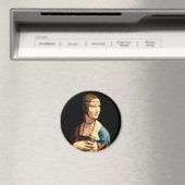 Lady with an Ermine by Leonardo Da Vinci マグネット (インサイチュ (食洗機))