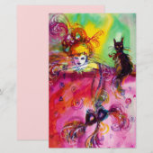 LADY WITH BLACK CAT / Venetian Masquerade 便箋 (正面/裏面)