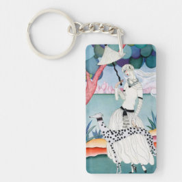 Lady with Dalmatian Dog - Helen Dryden キーホルダー