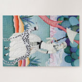 Lady with Dalmatian Dog - Helen Dryden ジグソーパズル (横)