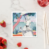 Lady with Dalmatian Dog - Helen Dryden スタンダードカクテルナプキン (インサイチュ)