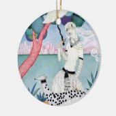 Lady with Dalmatian Dog - Helen Dryden セラミックオーナメント (左)