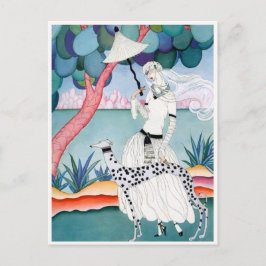 Lady with Dalmatian Dog - Helen Dryden ポストカード