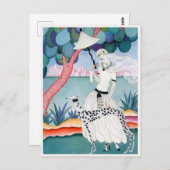 Lady with Dalmatian Dog - Helen Dryden ポストカード (正面/裏面)