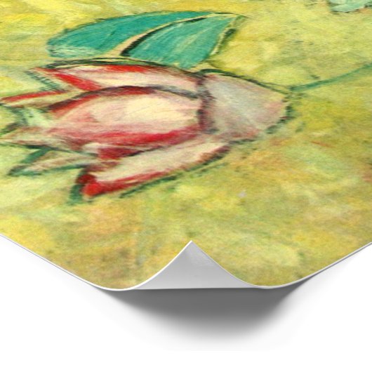 Lady with Fan - Gustav Klimt ポスター (角)