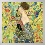 Lady with Fan - Gustav Klimt ポスター<br><div class="desc">Lady with Fan - Gustav Klimt (1862 – 1918) was an Austrian Symbolist / Art Nouveau painter and one of the most prominent members of the Vienna Secession movement. His major works include paintings, murals, sketches, and other art objects. Klimt's primary subject was the female body, and his works are...</div>