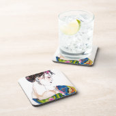 Lady with kimono コースター (右側)