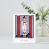 Lady with Panther George Barbier Fashion ポストカード (スタンド正面)