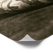 Lady with tattoos Vintage photo poster ポスター (角)