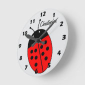 Ladybird Design Personalised ラウンド壁時計 (傾斜)