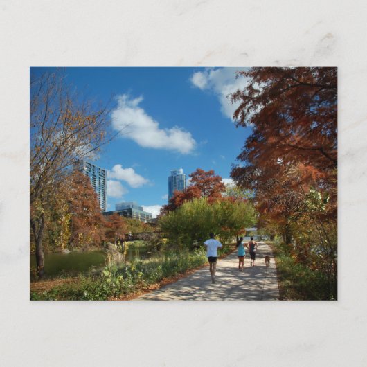 Ladybird Lake Butlerランニングのトレイル – オースティン、テキサス州 ポストカード (正面)