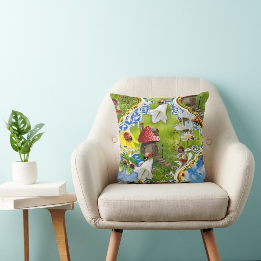 LADYBIRDS AND BUTTERFLIES THROW PILLOW クッション (椅子)