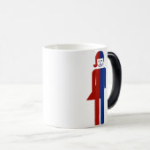 Ladyboy/おてんば娘の洗面所の⚠のタイの印の⚠ モーフィングマグカップ (正面右)