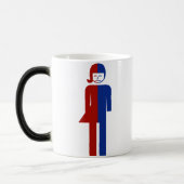 Ladyboy/おてんば娘の洗面所の⚠のタイの印の⚠ モーフィングマグカップ (左)