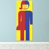 Ladyboy / Tomboyトイレ⚠タイのサイン⚠ キャンバスプリント (インサイチュ (ウッドフロア))