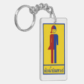 Ladyboy / Tomboyトイレ⚠タイのサイン⚠ キーホルダー (正面左)