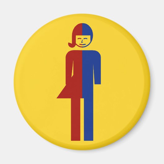 Ladyboy / Tomboyトイレ⚠タイのサイン⚠ マグネット (正面)