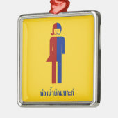 Ladyboy / Tomboyトイレ⚠タイのサイン⚠ メタルオーナメント (左)