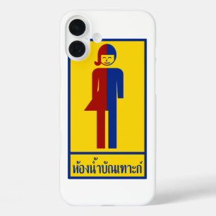 Ladyboy / Tomboyトイレ⚠タイのサイン⚠ iPhone 16 Plusケース