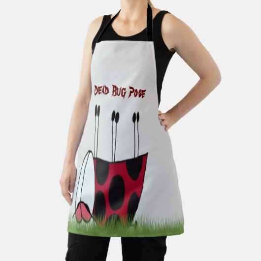 Ladybugおもしろい Dead Bug Yoga Pose エプロン (インサイチュ)