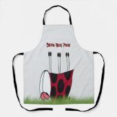 Ladybugおもしろい Dead Bug Yoga Pose エプロン (正面)