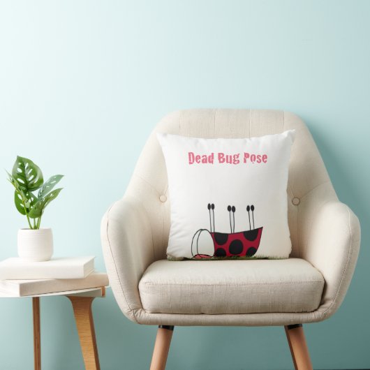 Ladybugおもしろい Dead Bug Yoga Pose クッション (椅子)