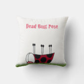 Ladybugおもしろい Dead Bug Yoga Pose クッション (裏面)